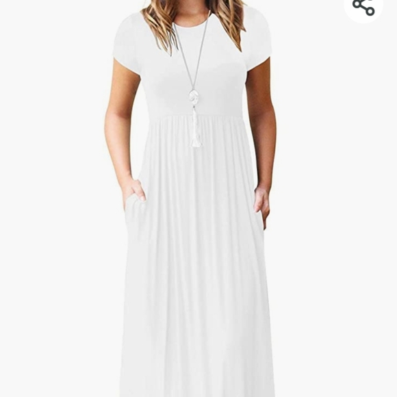 Vi!show Dresses & Skirts - Vi!Show Women Short Sleeve Empire Waist Maxi Dress